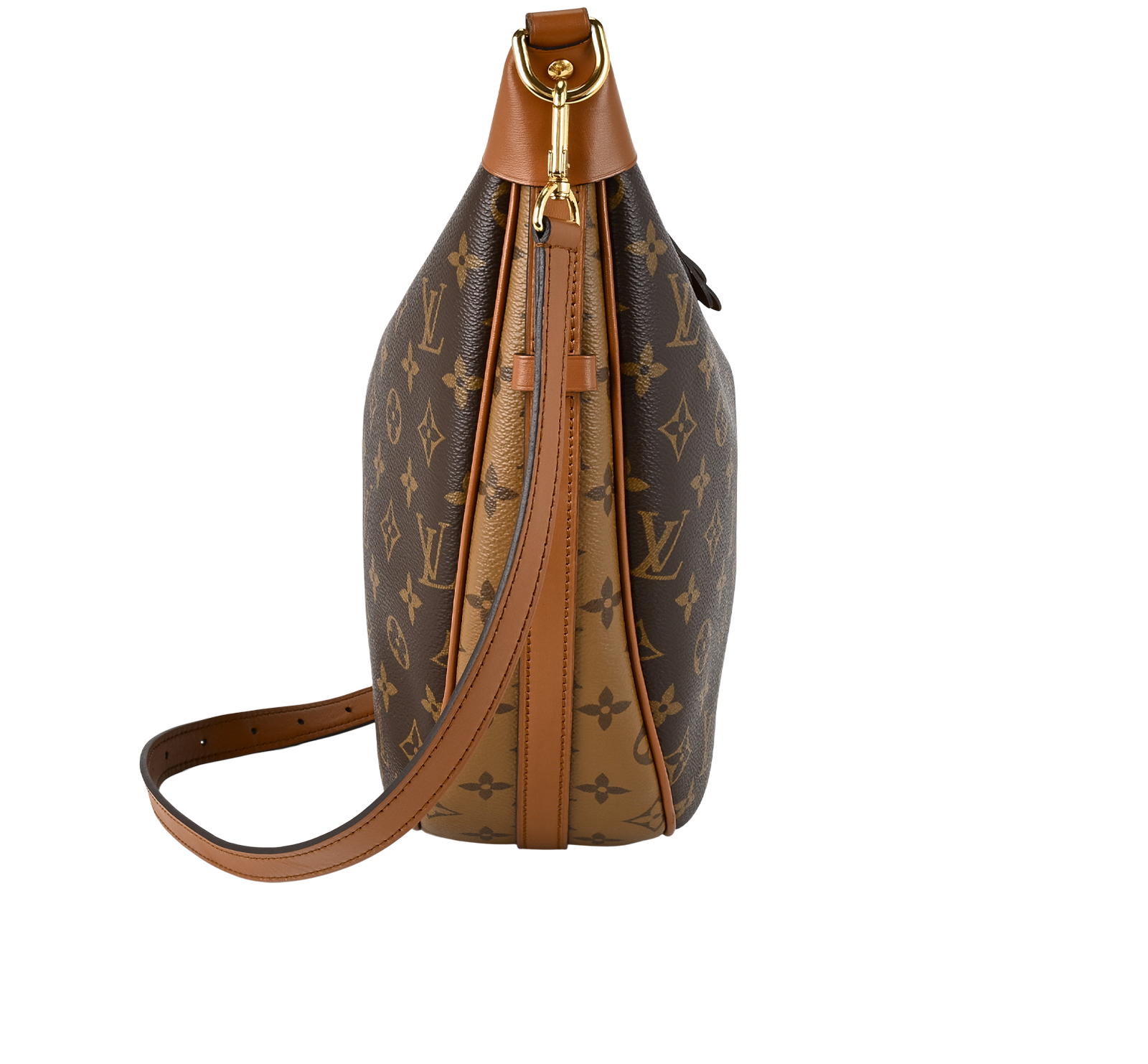 Hobo Loop Crossbody, &pound;1,400, Handbags, Brown, Canvas, Side view